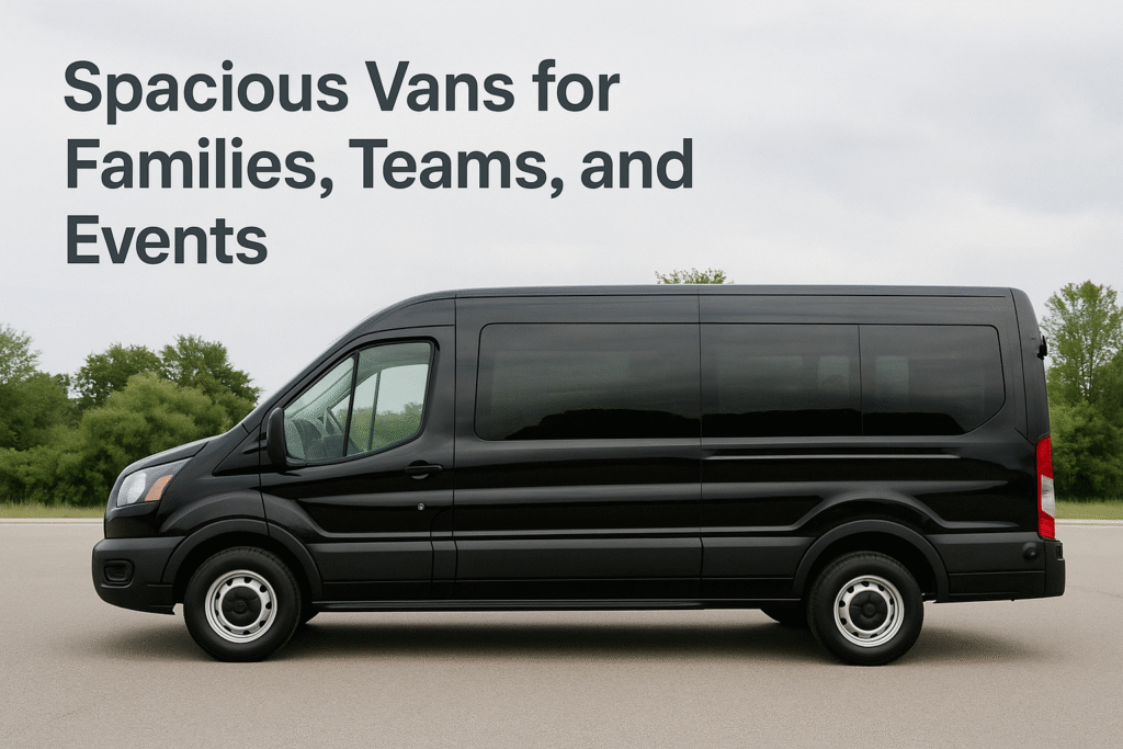 15 Passenger van ready to transport families, sports teams, or event groups across Florida